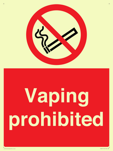 Vaping prohibited